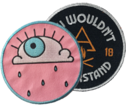 Custom band patches - example image of two circular patches