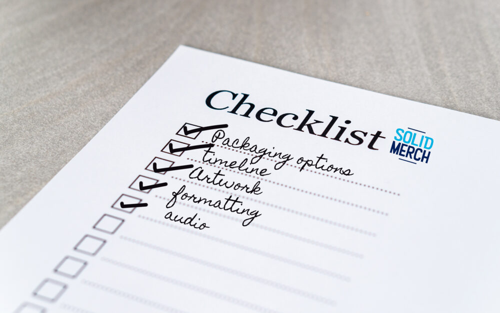 prep checklist for vinyl pressing company